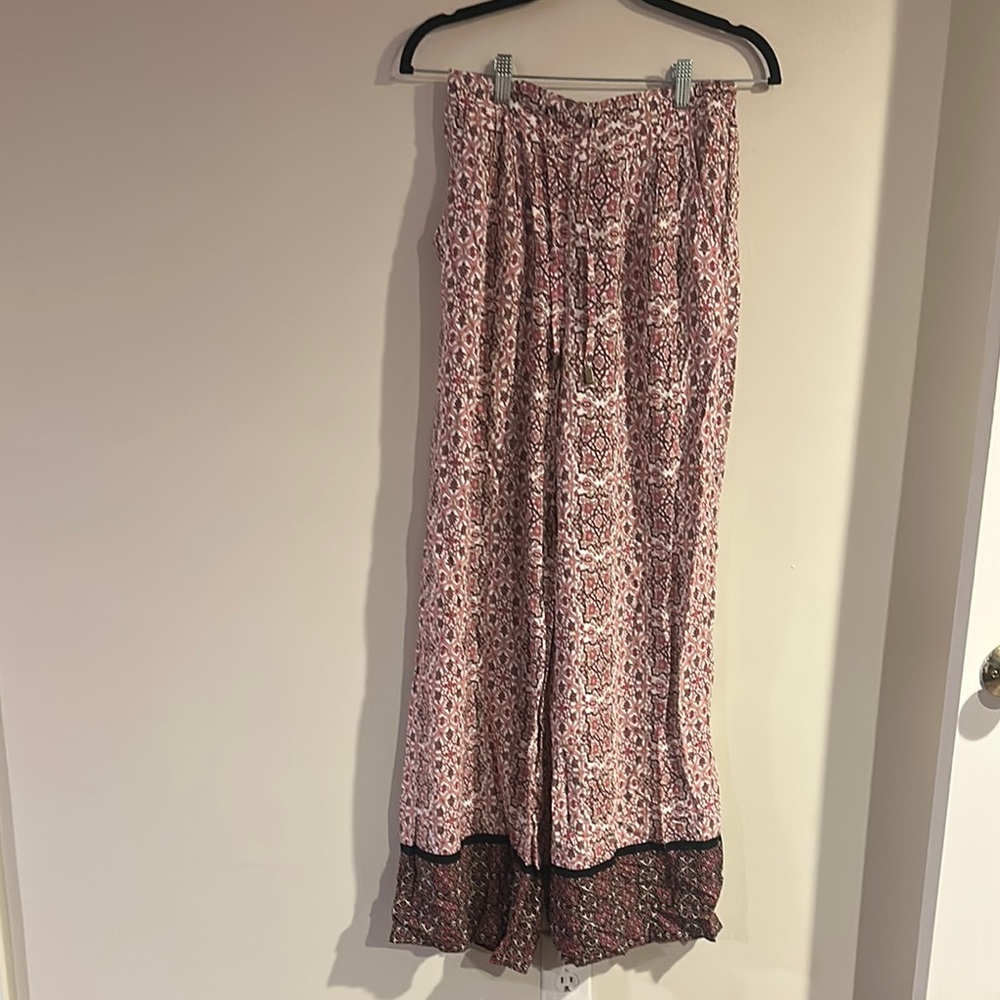 Flowing Pink Printed Pants